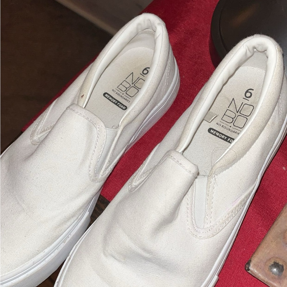 NOBO White Slip-On Shoes
